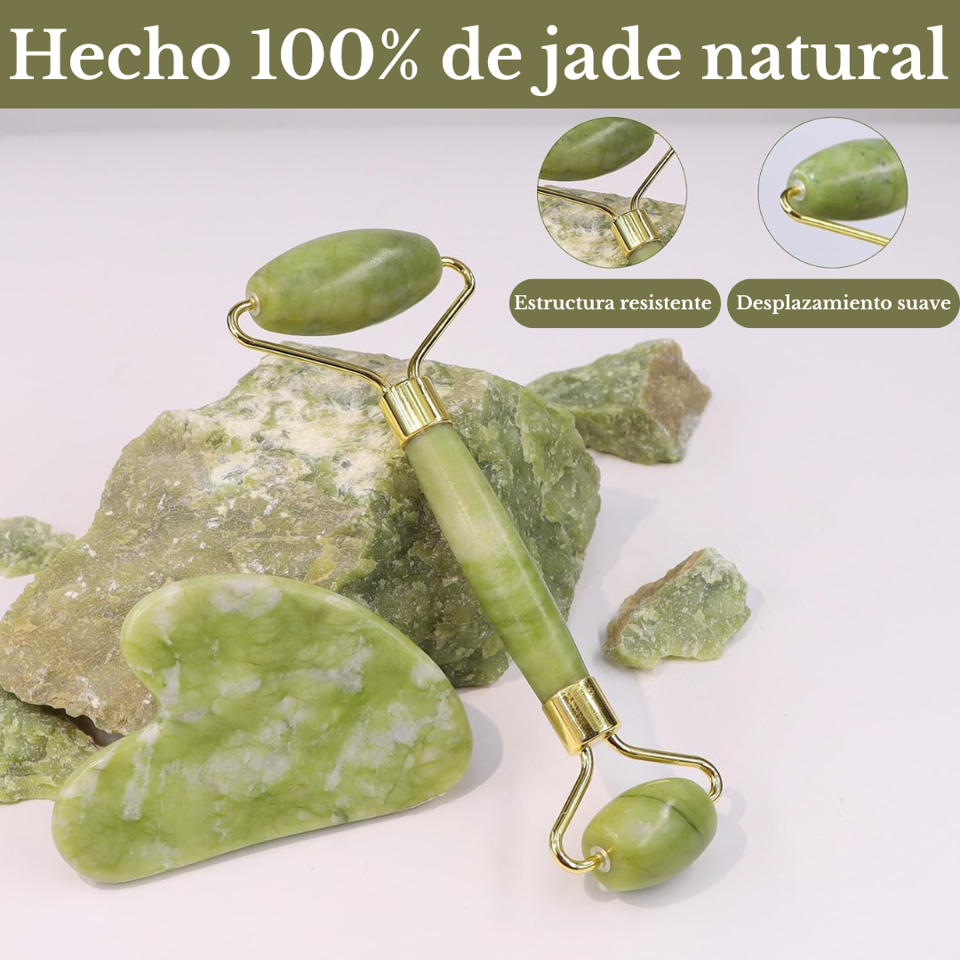 Rodillo de Jade masaje Facial